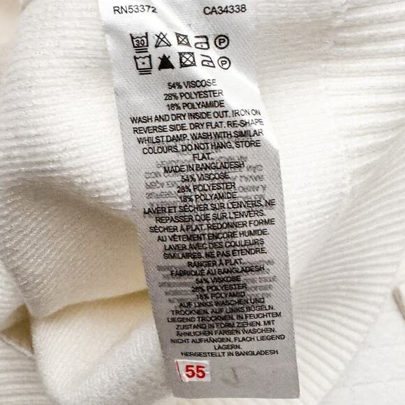 French Connection White Crewneck Sweater Size Small - Picture 2 of 4